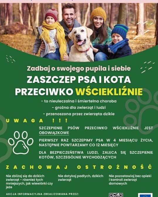 ZASZCZEP PSA I KOTA PRZECIWKO WŚCIEKLIŹNIE !