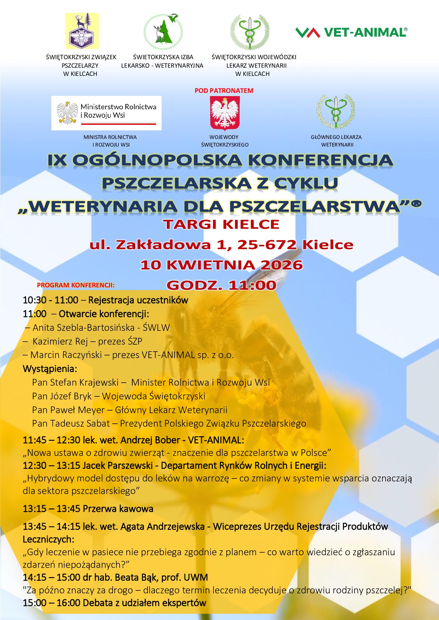 Zaproszenie na konferencję pszczelarską